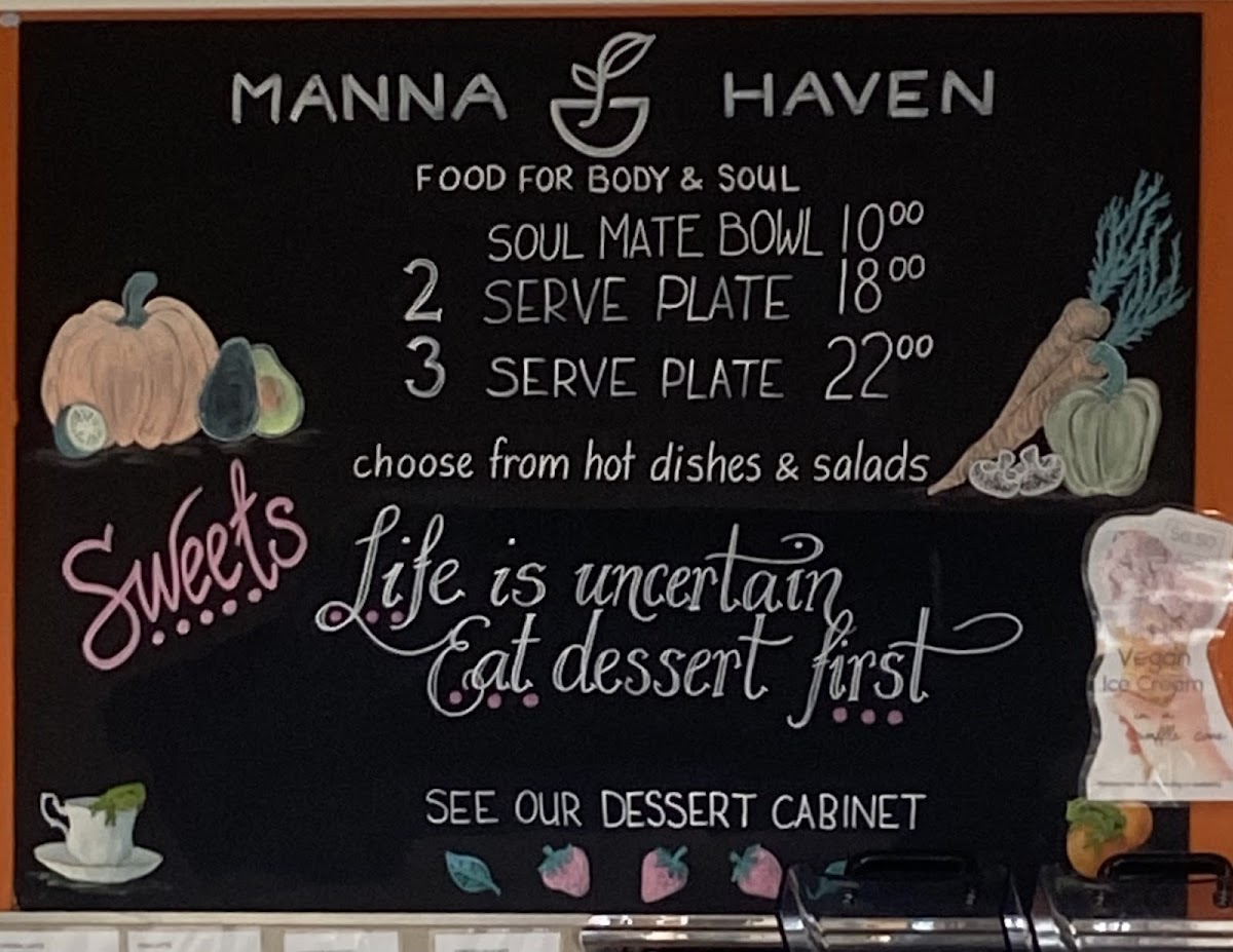 Menu Manna Haven Cafe Restaurant Byron Bay-2
