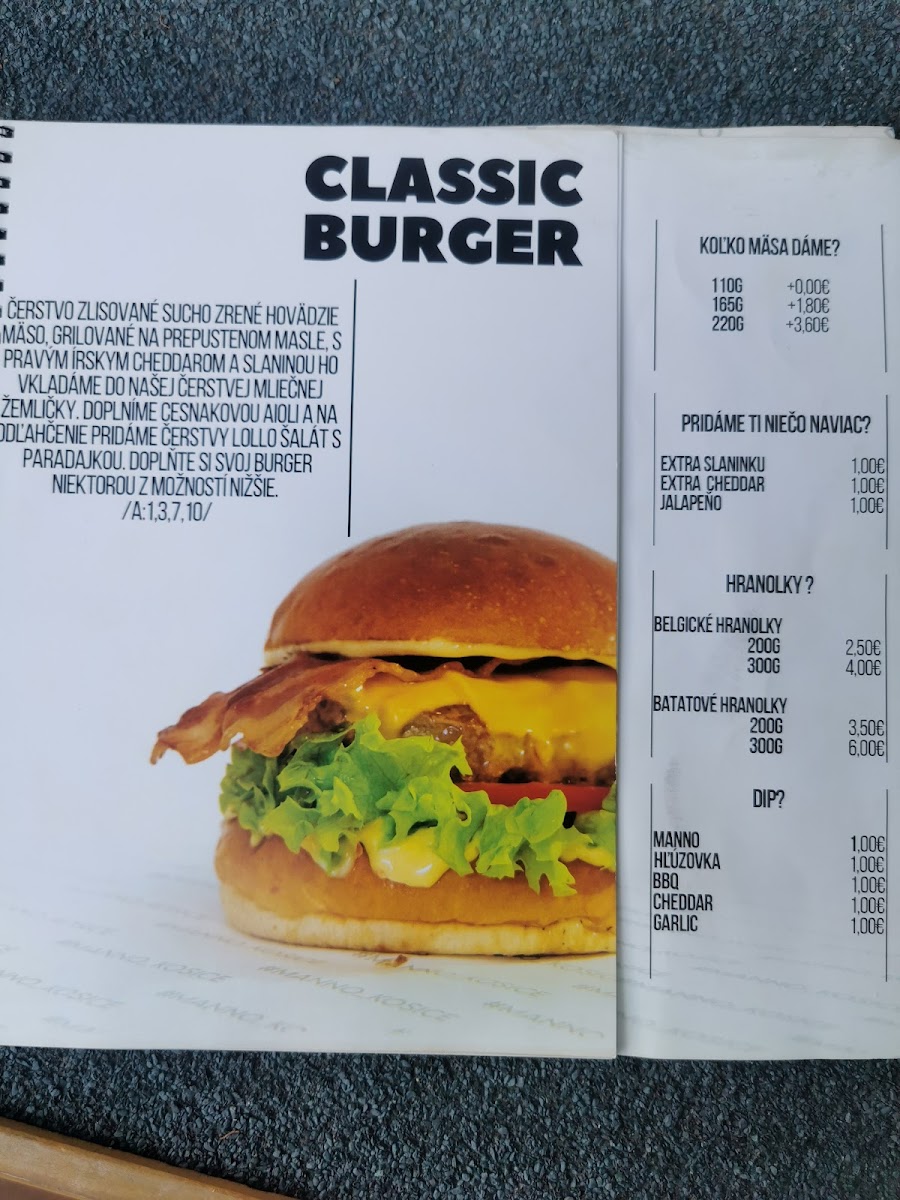 Menu Manno-9