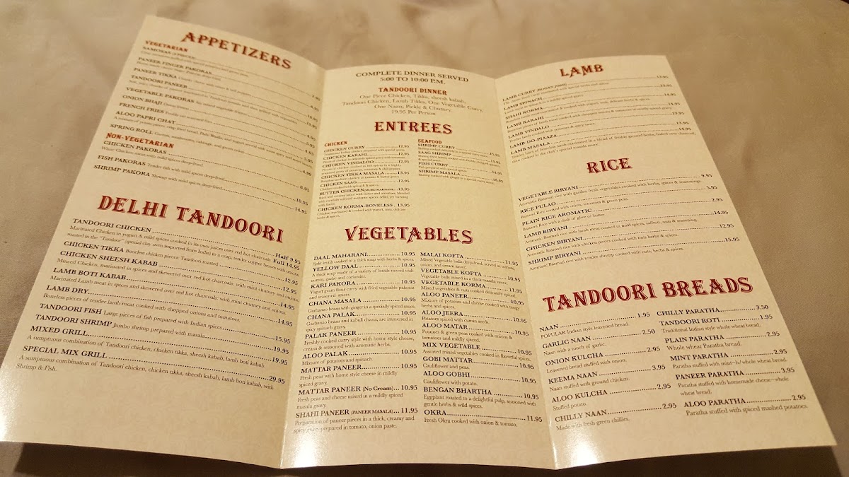 Menu Manohar’S Delhi Palace-6
