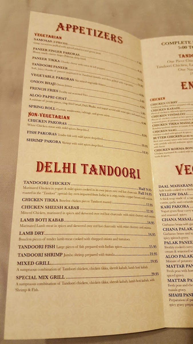 Menu Manohar’S Delhi Palace-8