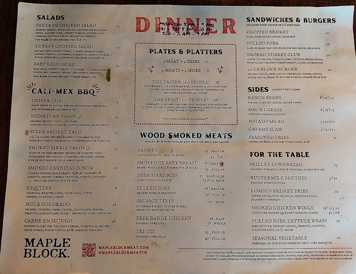 Menu Maple Block Meat Co.-1