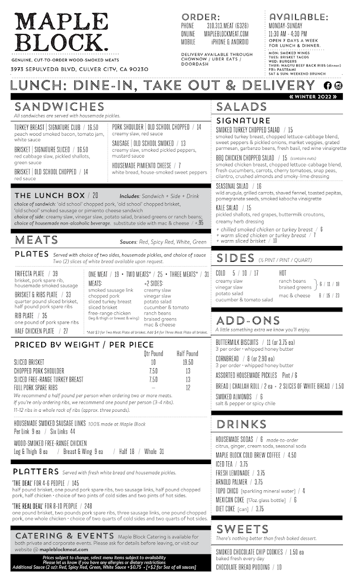 Menu Maple Block Meat Co.-9