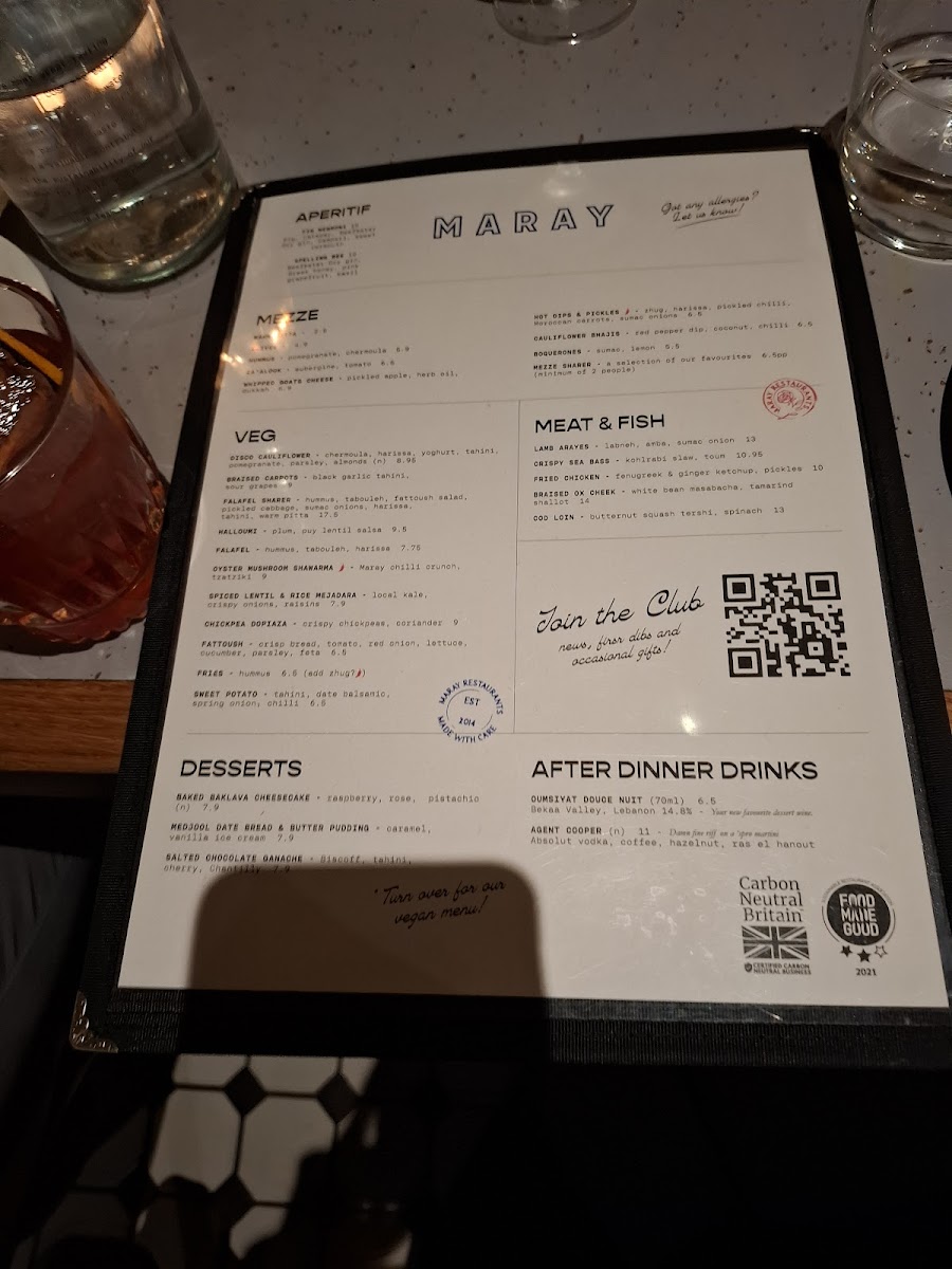 Menu Maray Manchester-10