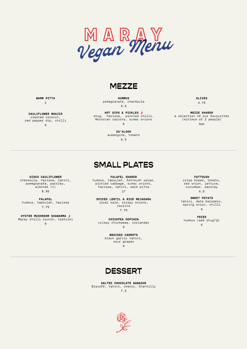 Menu Maray Manchester-3