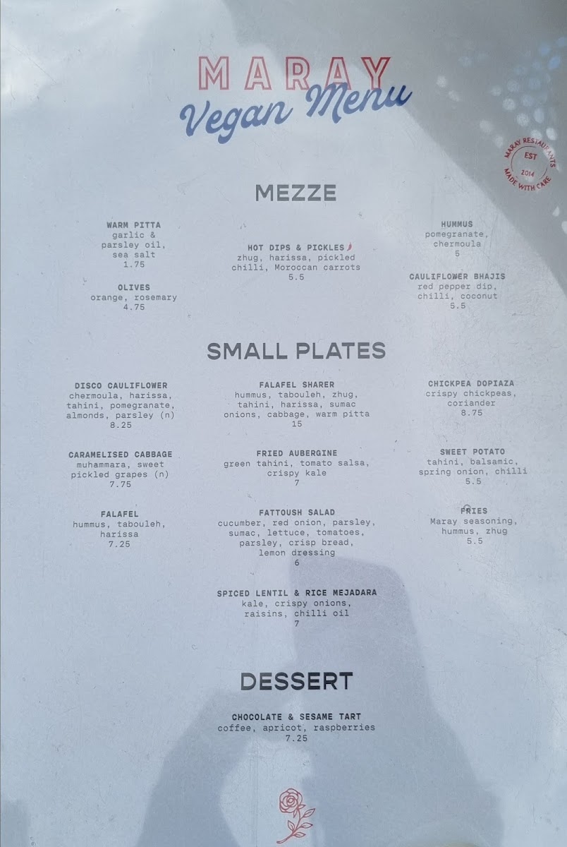 Menu Maray Manchester-8