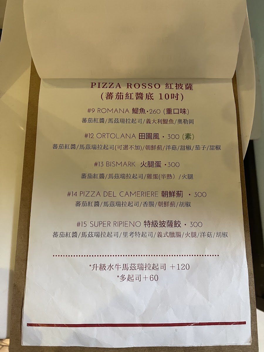 Menu Marbledot Cafe 瑪寶咖啡 窯烤拿坡里披薩 Pizza Napoletana-8
