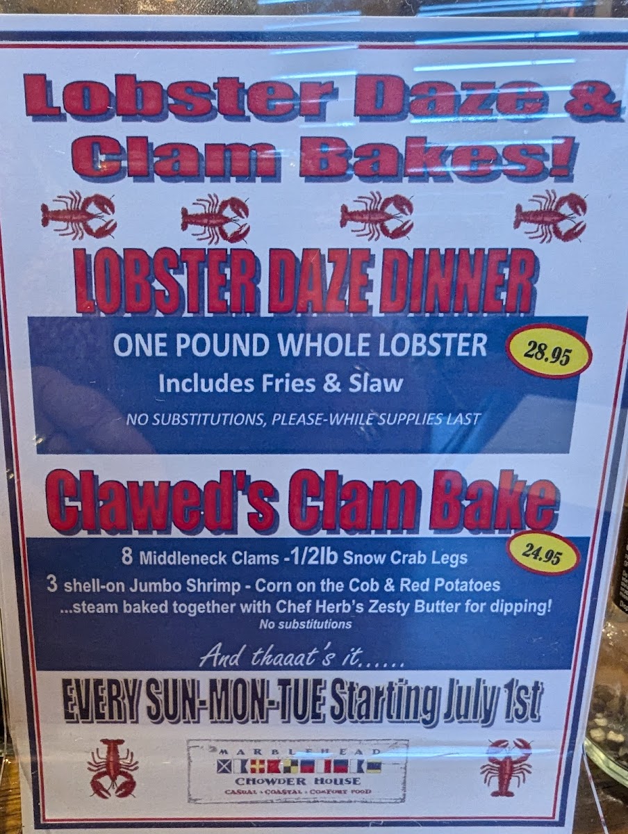 Menu Marblehead Chowder House-4