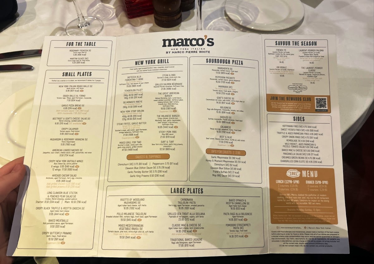 Menu Marco's New York Italian Kegworth-1
