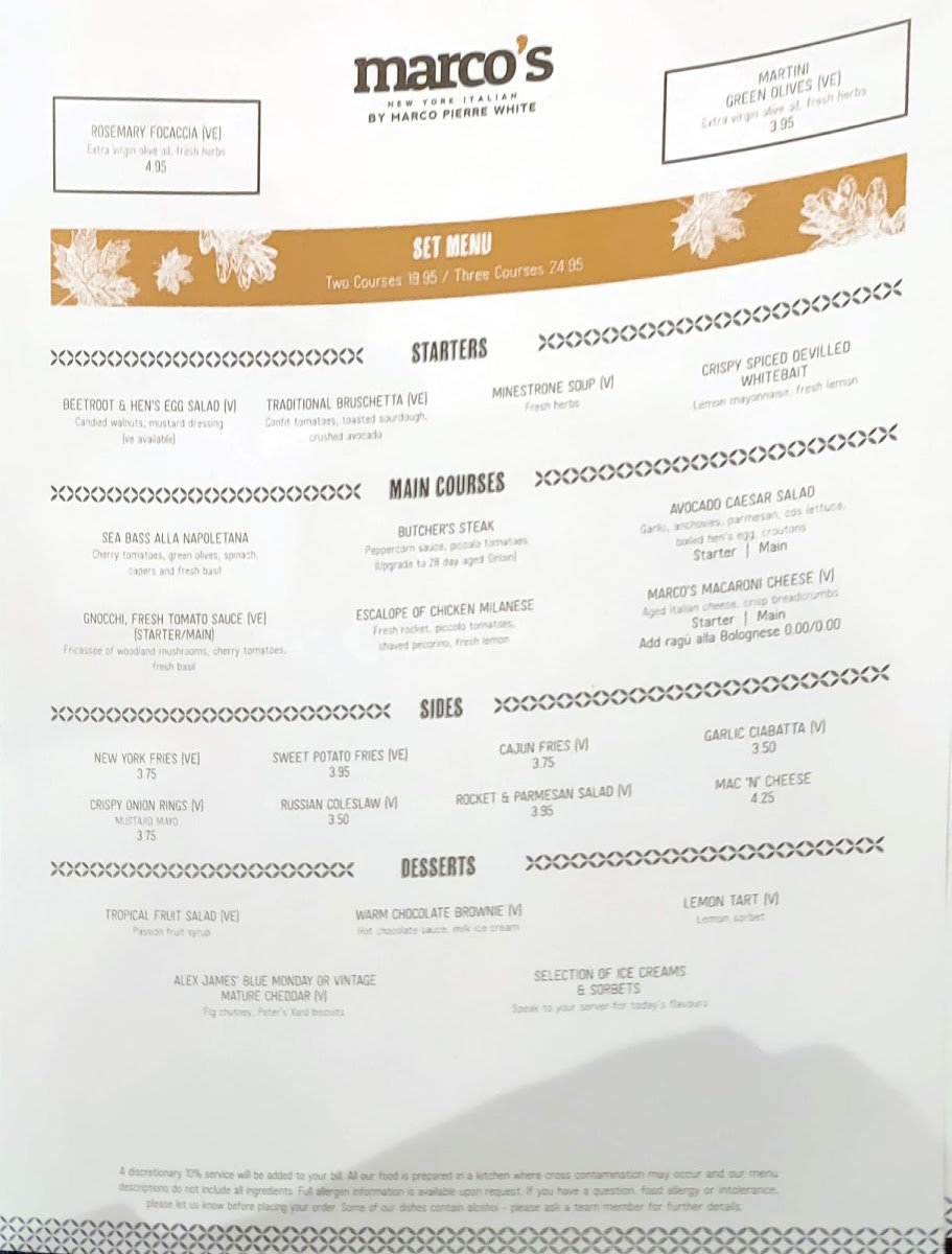Menu Marco's New York Italian Kegworth-2