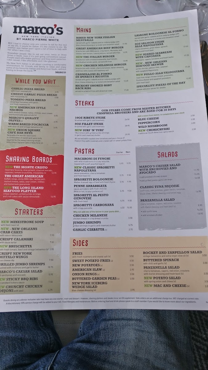 Menu Marco's New York Italian Kegworth-4