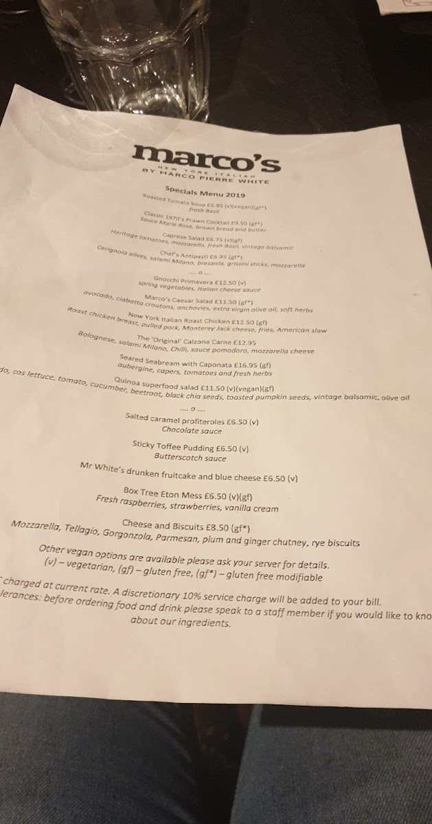Menu Marco's New York Italian Kegworth-5