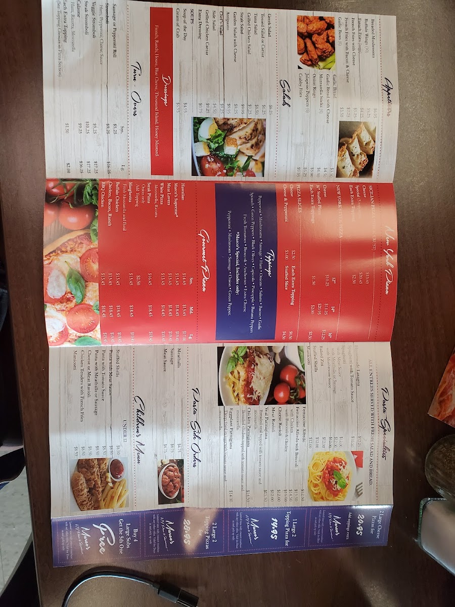 Menu Marco’S Pizza & Italian Restaurant-1