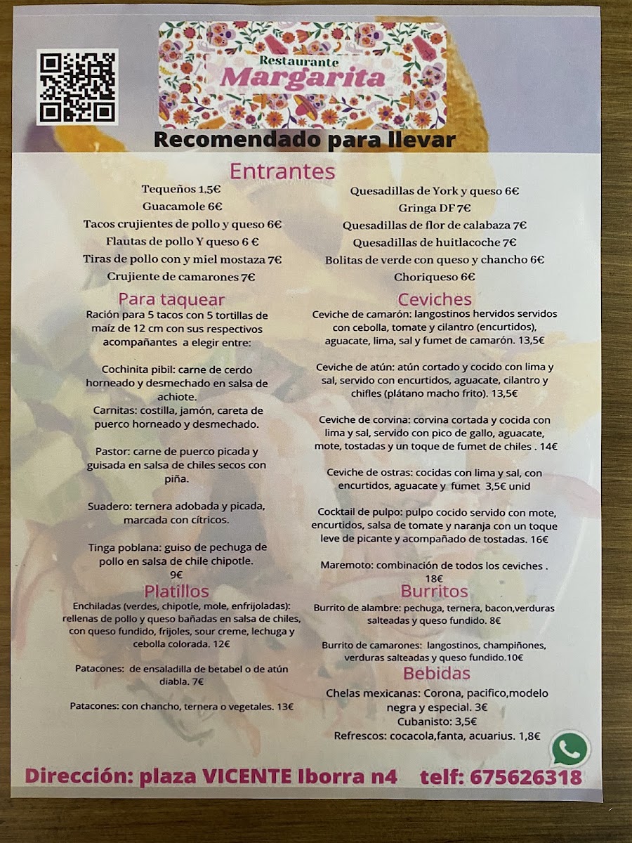 Menu Margarita-2