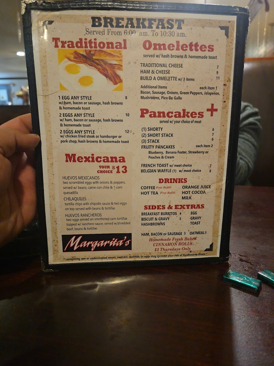 Menu Margarita's Steakhouse-1