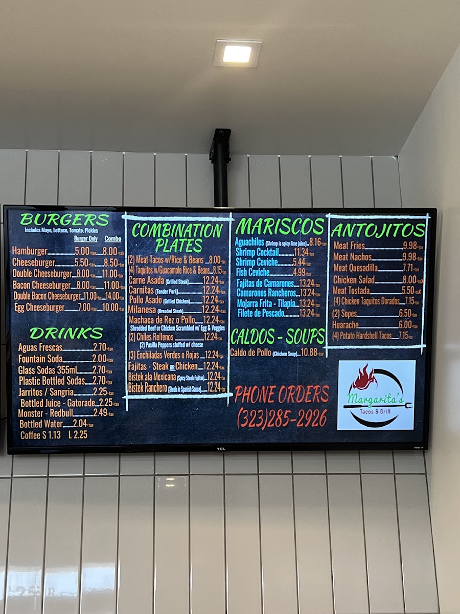Menu Margarita's Tacos & Grill-3