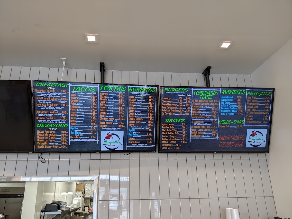 Menu Margarita's Tacos & Grill-6