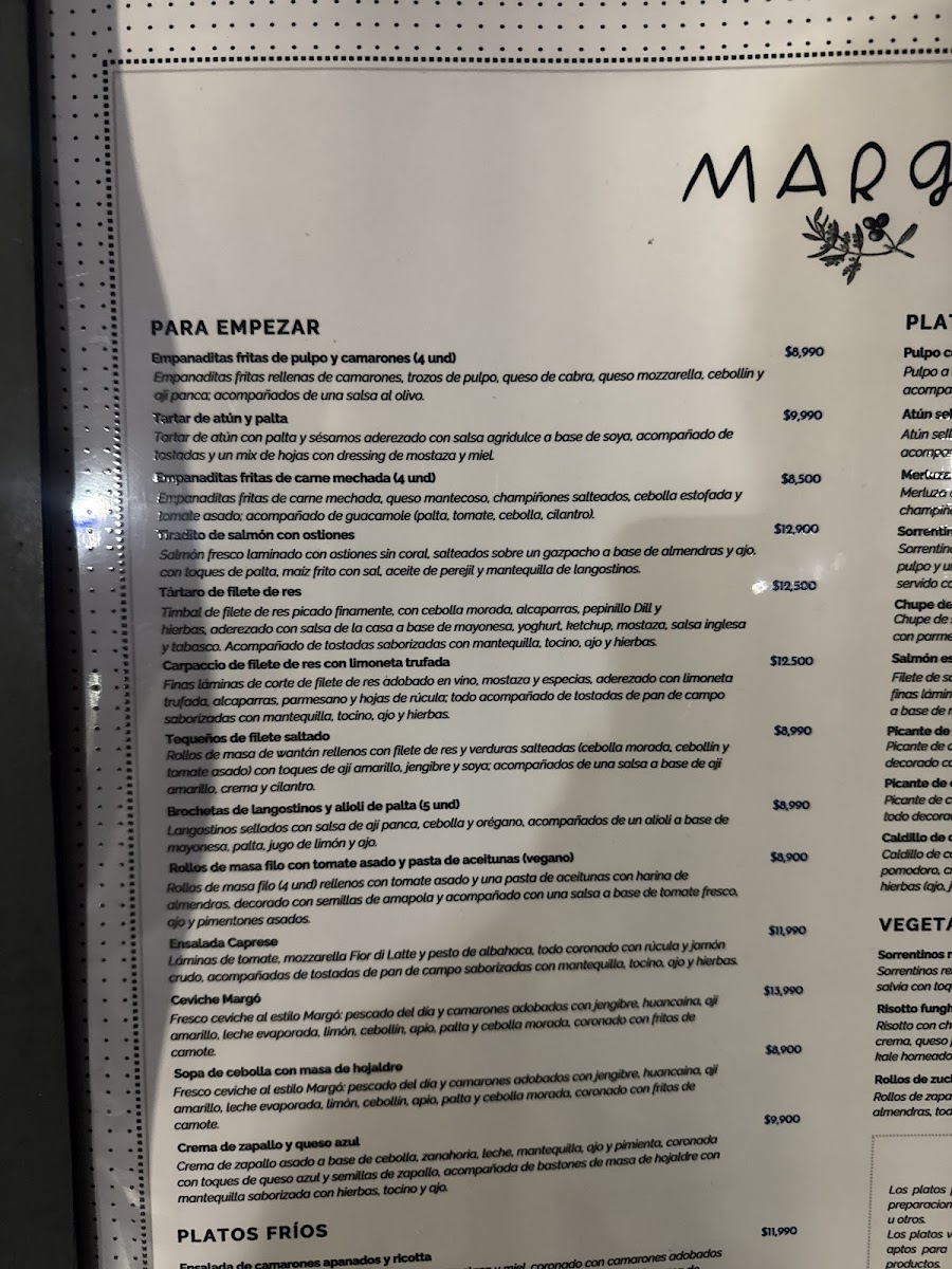 Menu Margo-2