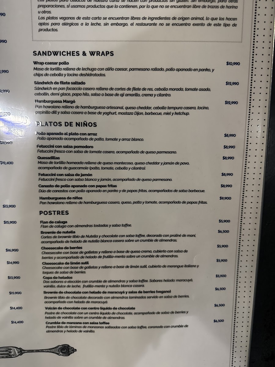 Menu Margo-4