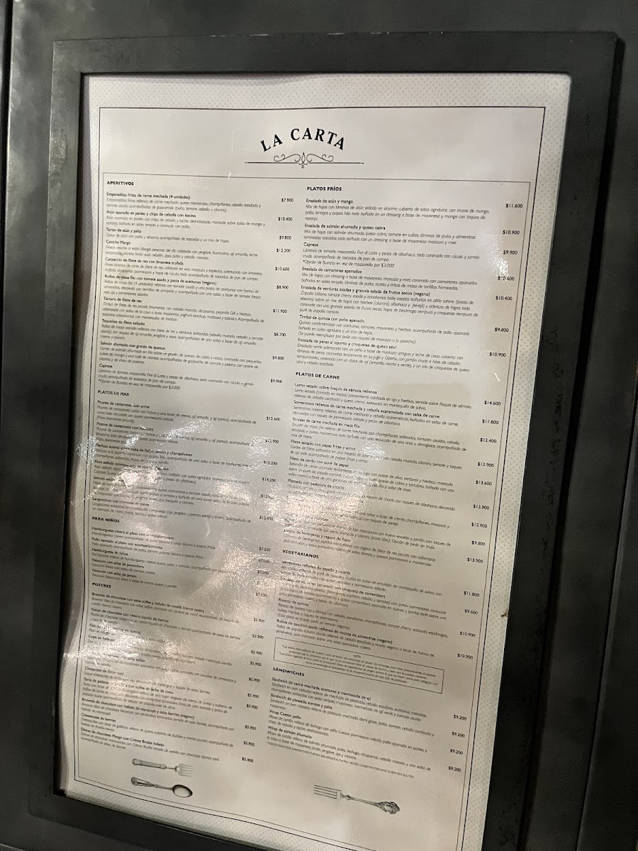 Menu Margo-8