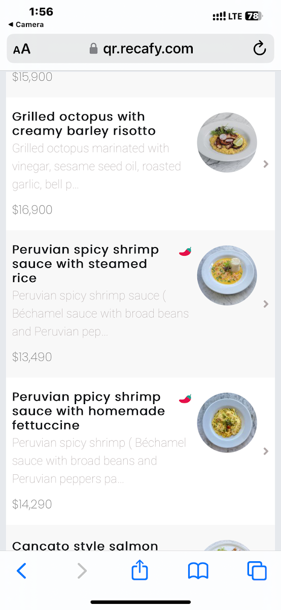 Menu Margo-9