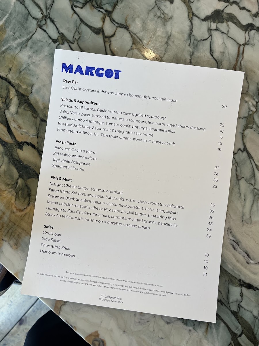 Menu Margot-1