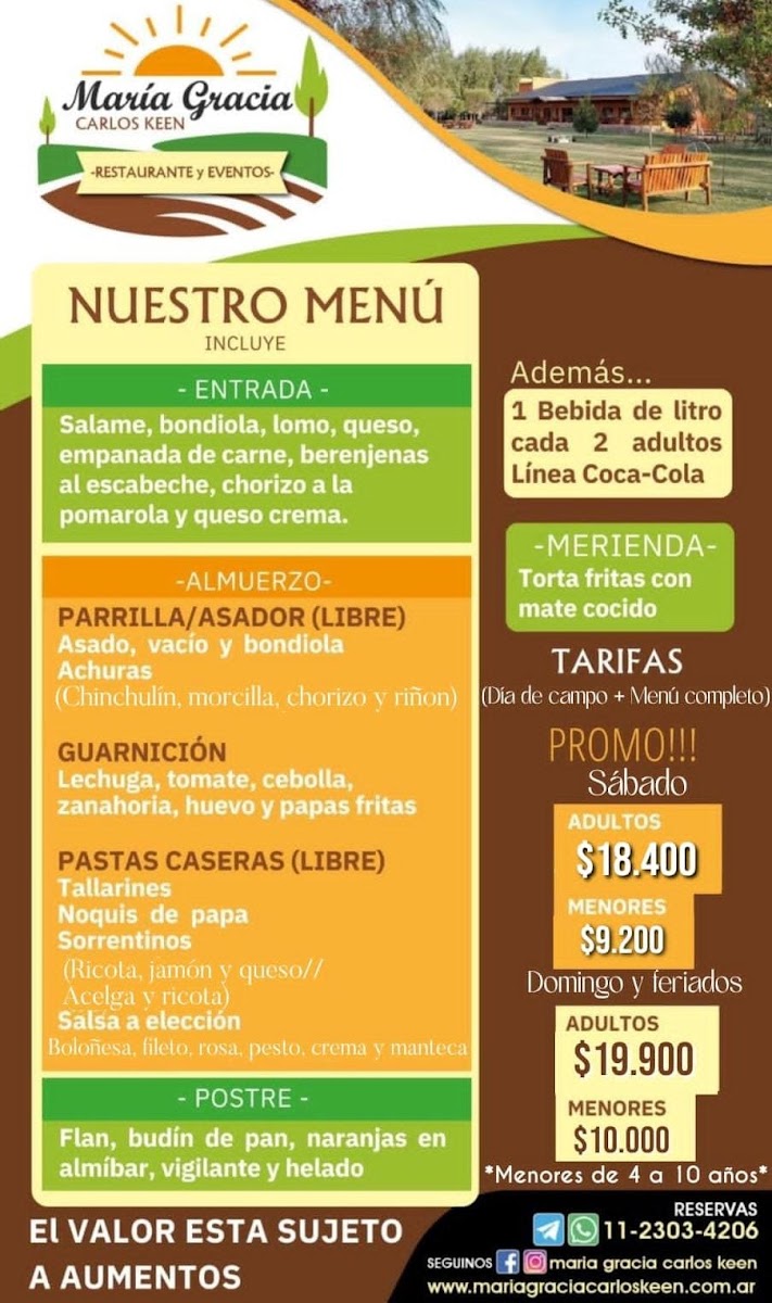 Menu Maria Gracia Carlos Keen, Restaurante Y Eventos-2