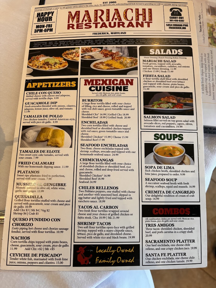 Menu Mariachi Restaurant-1