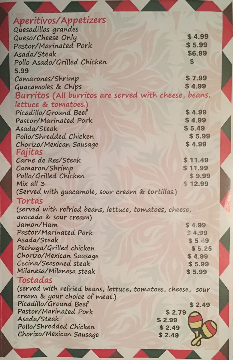 Menu Mariachi's Tacos-10