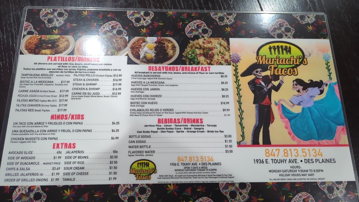 Menu Mariachi's Tacos-3