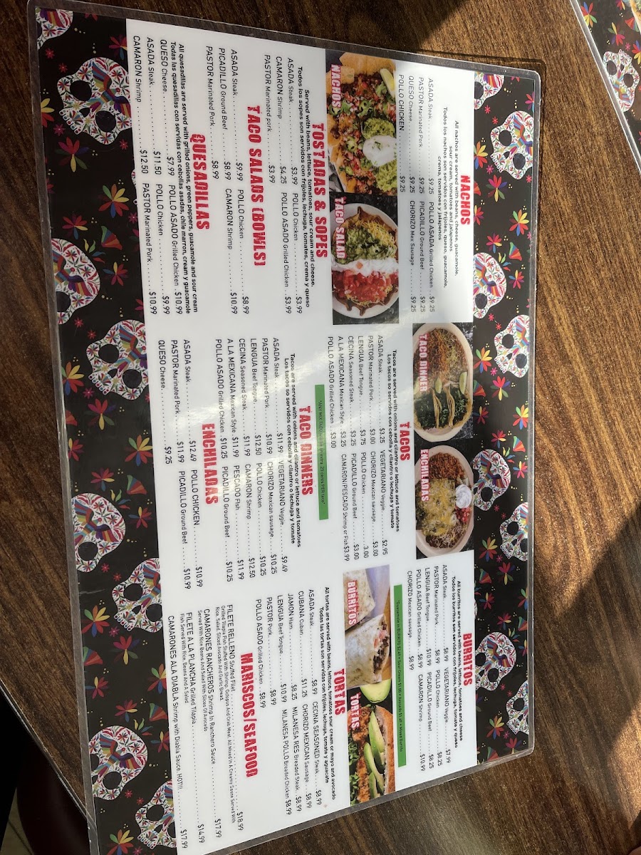 Menu Mariachi's Tacos-7