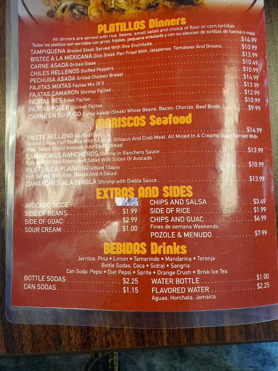 Menu Mariachi's Tacos-8