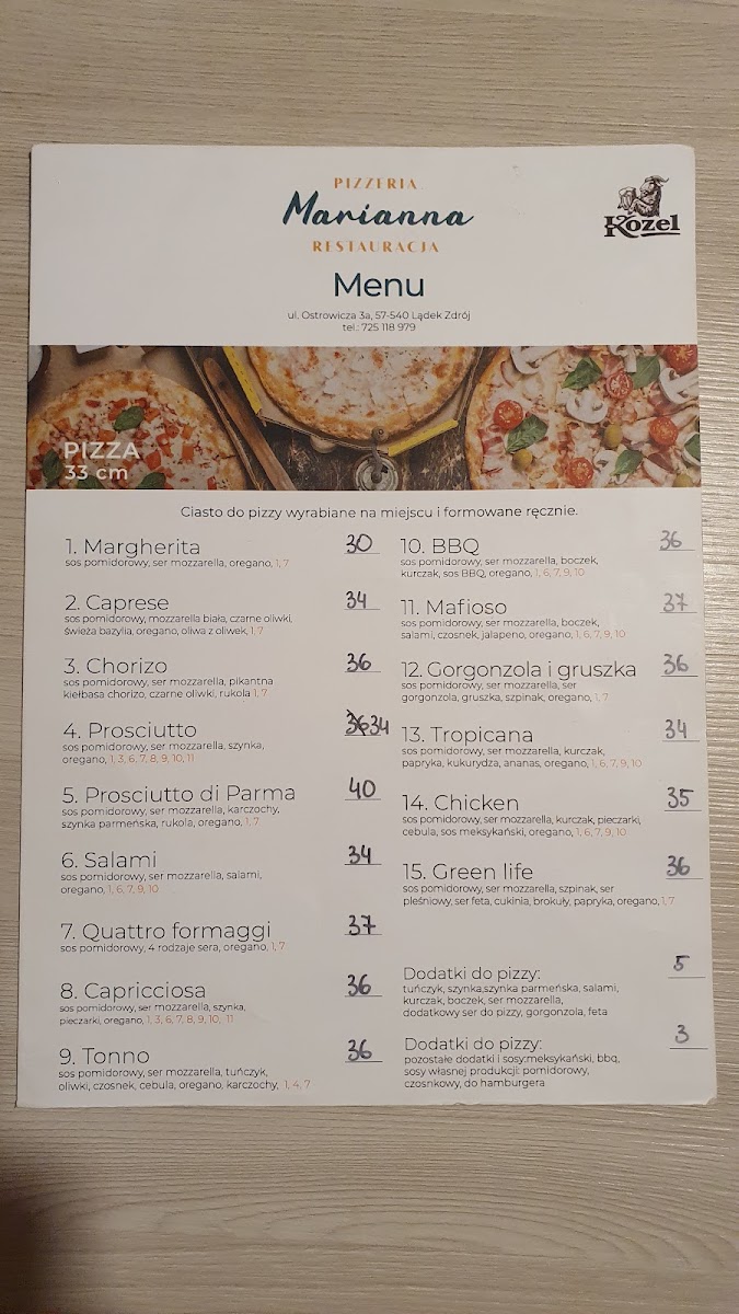 Menu Marianna-5