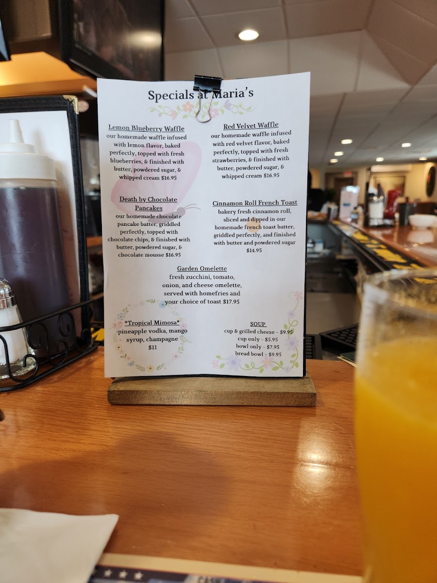Menu Maria's Breakfast & Lunch-1