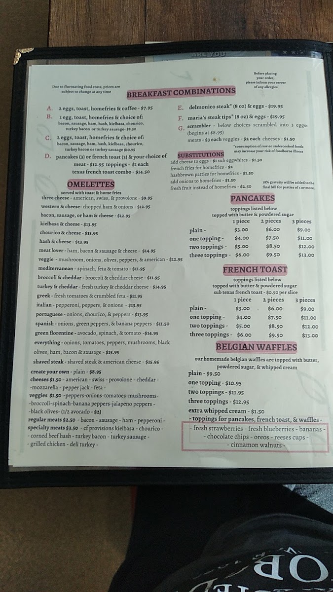 Menu Maria's Breakfast & Lunch-2