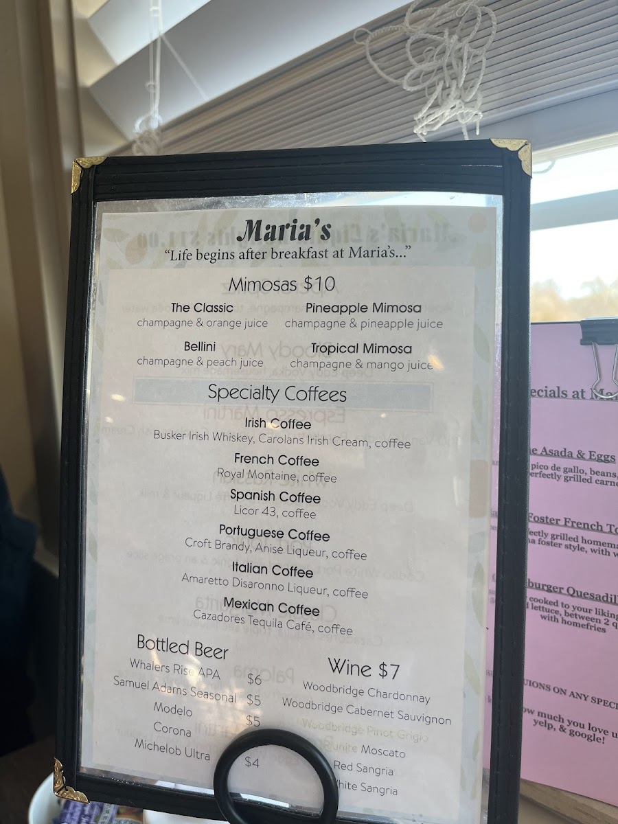 Menu Maria's Breakfast & Lunch-7