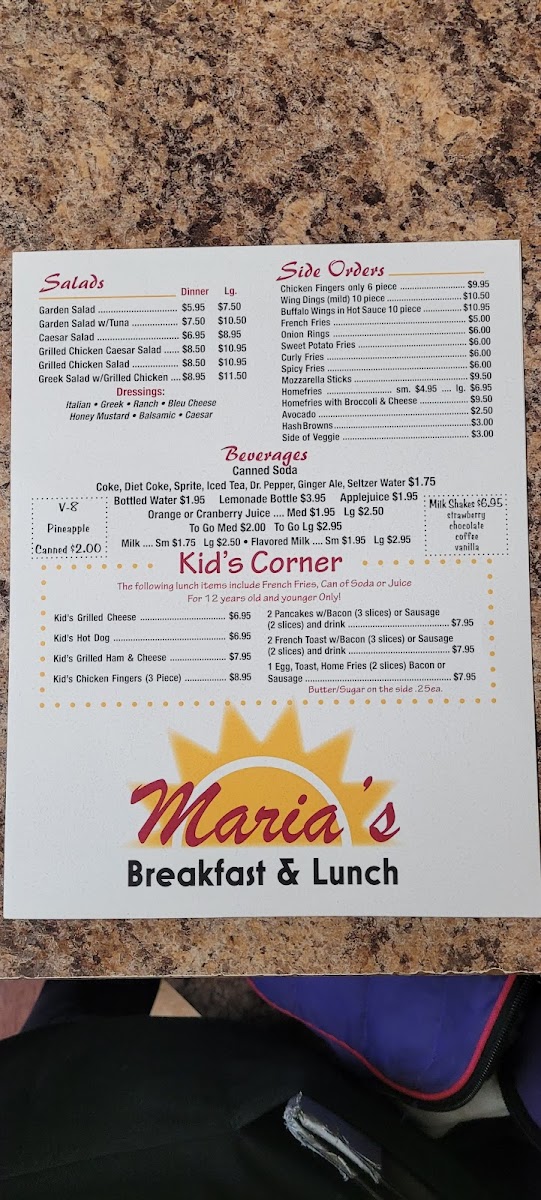 Menu Maria's Breakfast & Lunch-9