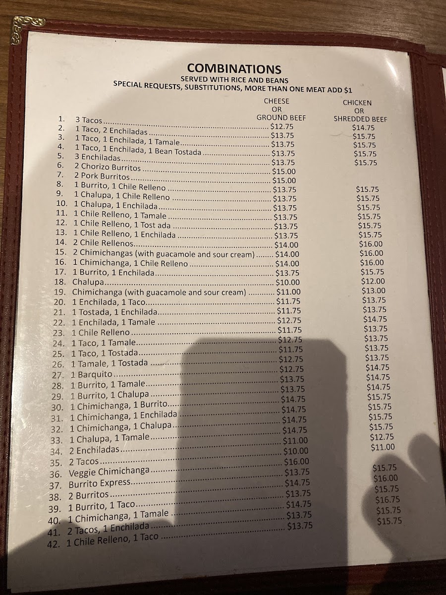 Menu Maria's Mexican Restaurant-10