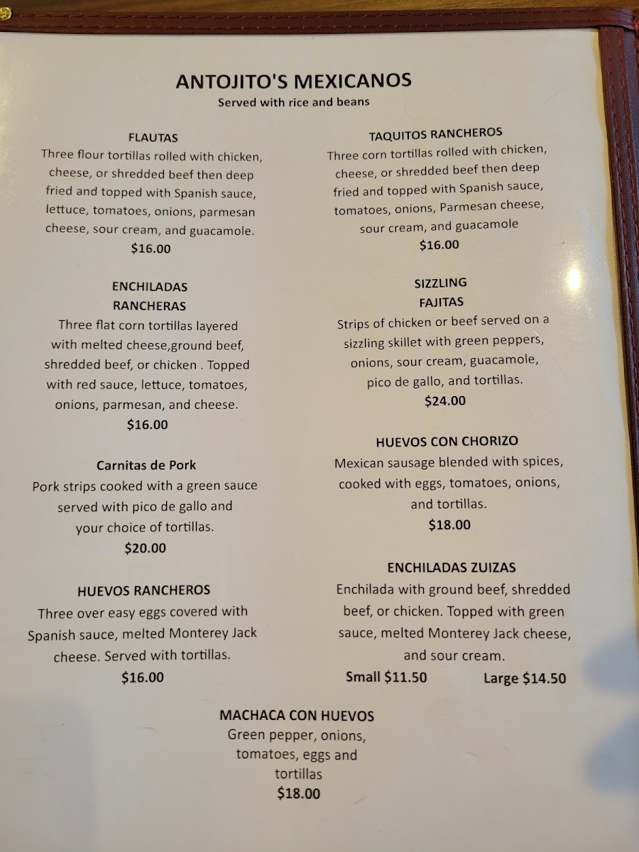 Menu Maria's Mexican Restaurant-3
