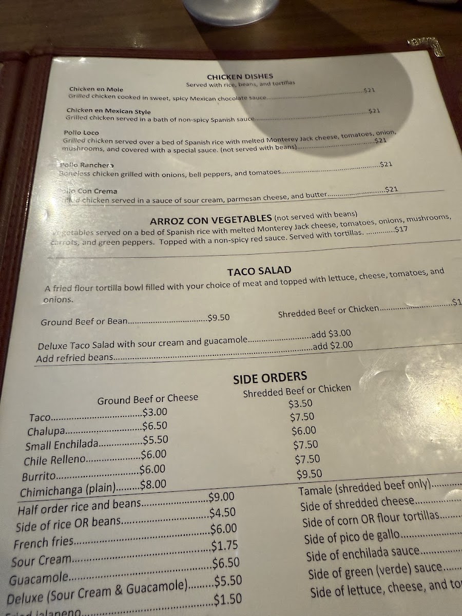 Menu Maria's Mexican Restaurant-4