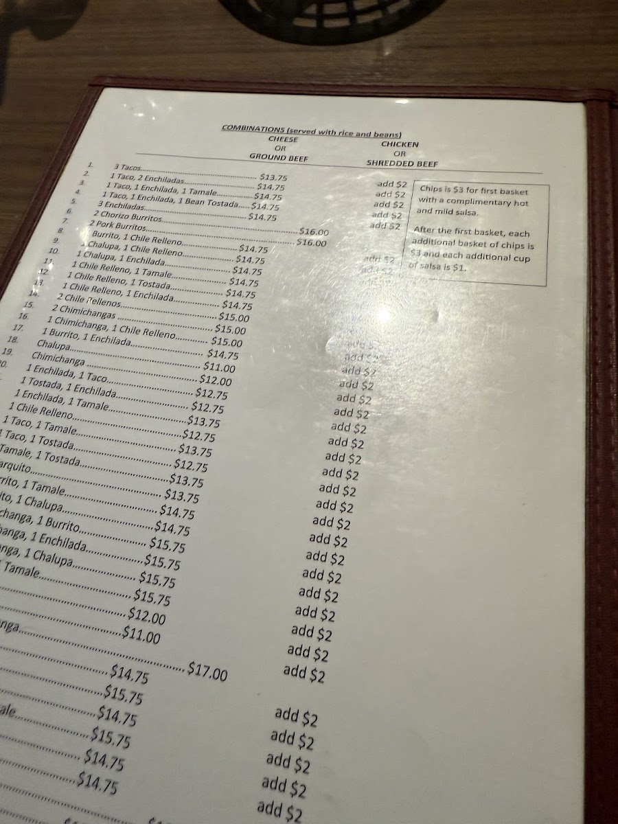 Menu Maria's Mexican Restaurant-7
