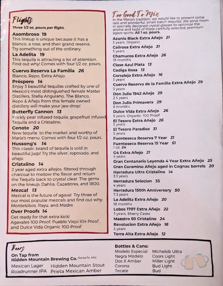 Menu Maria's New Mexican Kitchen-1
