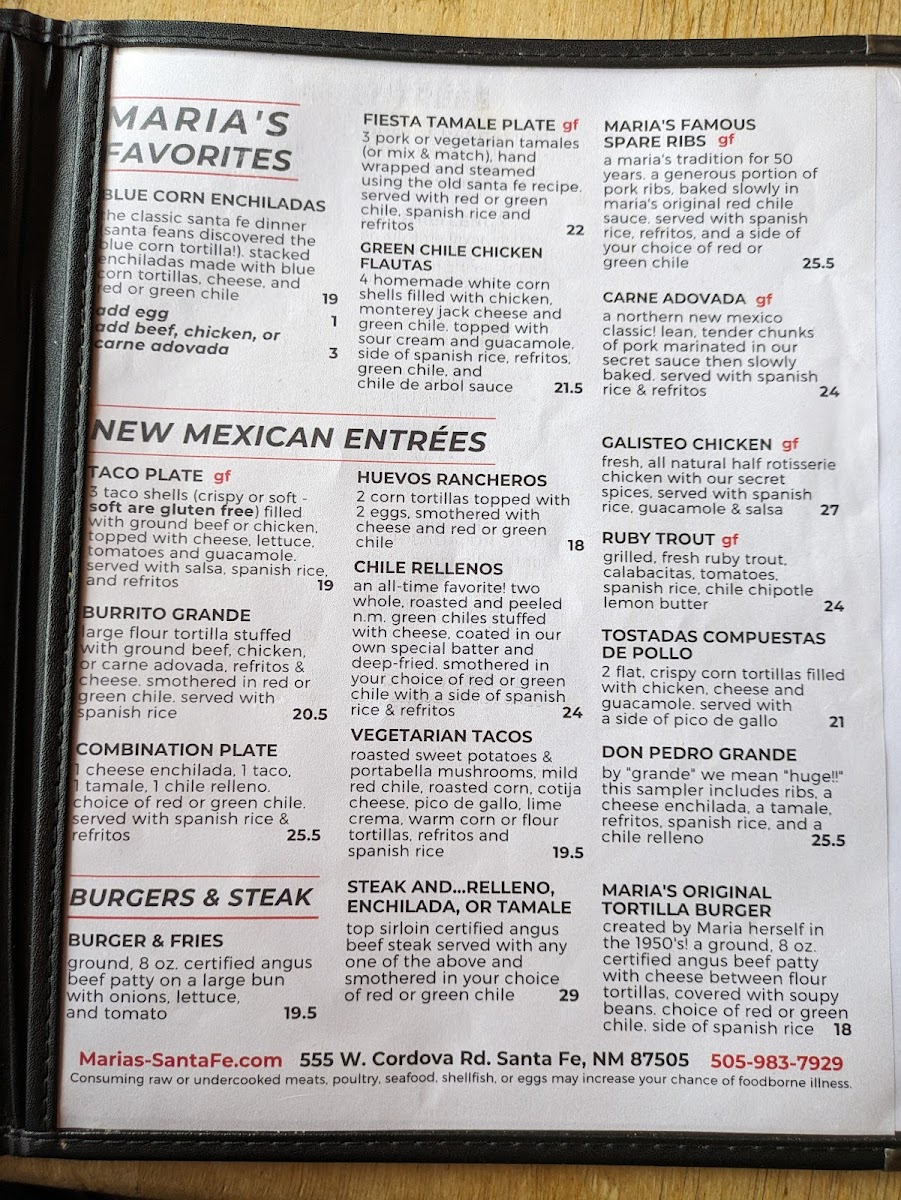 Menu Maria's New Mexican Kitchen-8