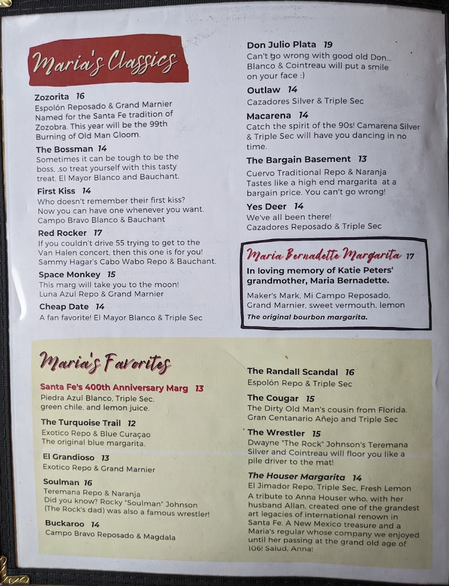 Menu Maria's New Mexican Kitchen-9
