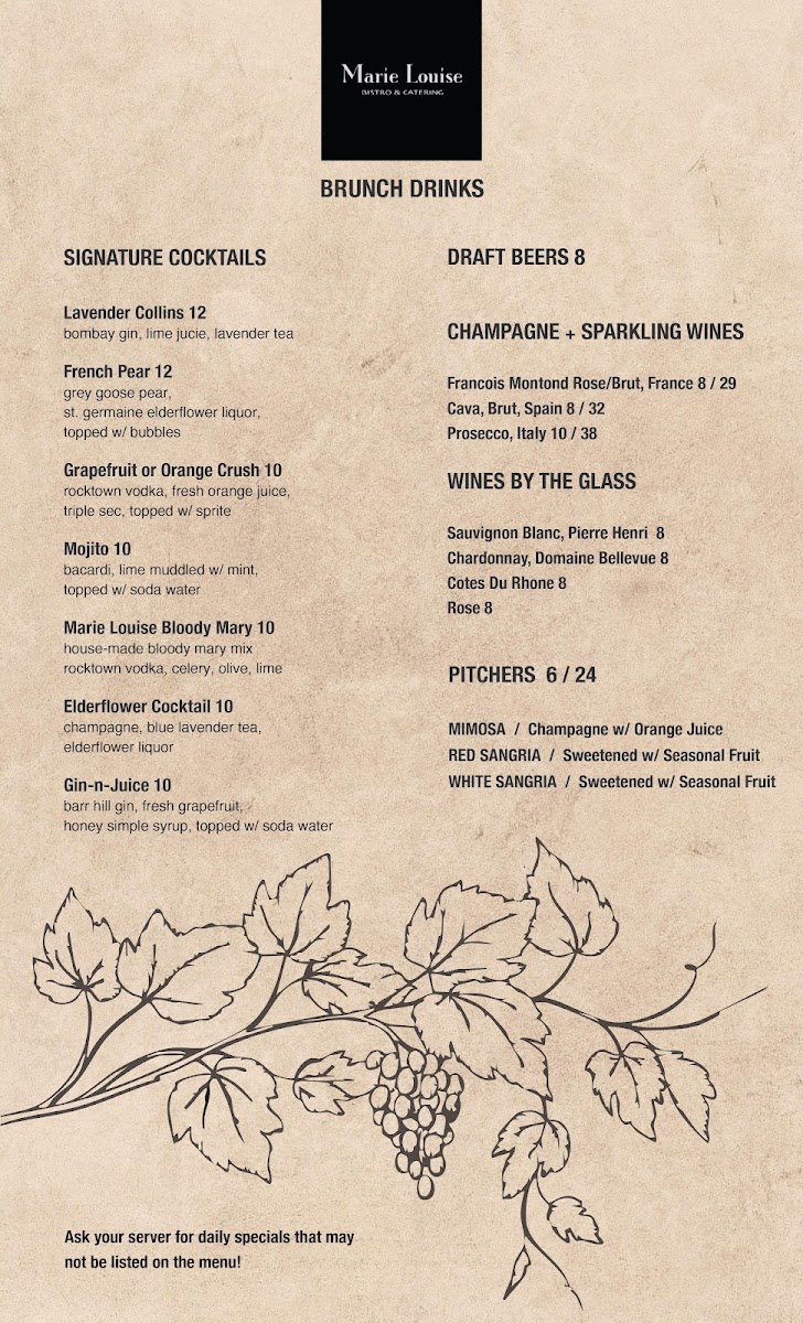 Menu Marie Louise Bistro-1