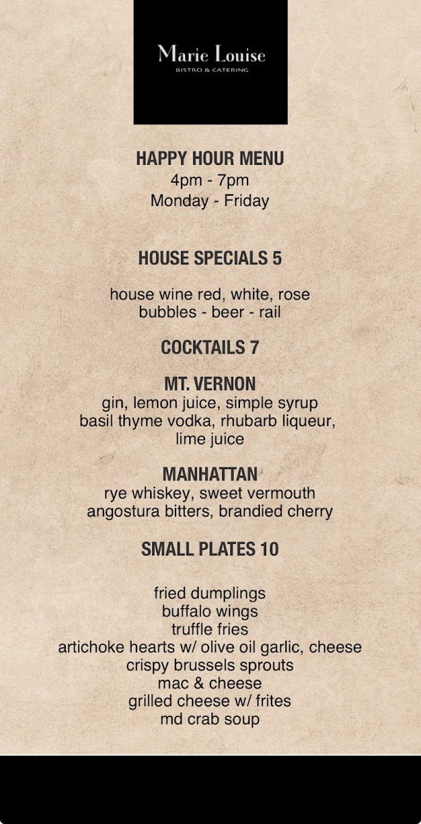 Menu Marie Louise Bistro-5