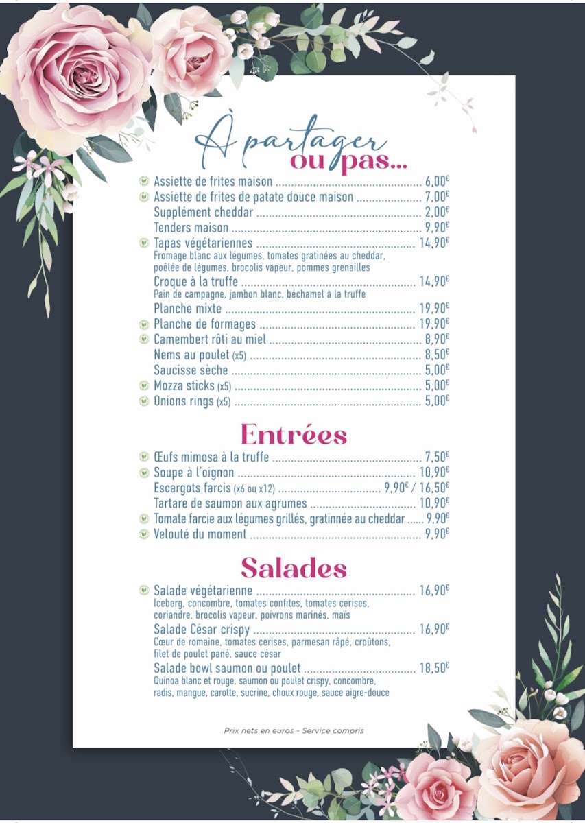 Menu Marie Rose-1