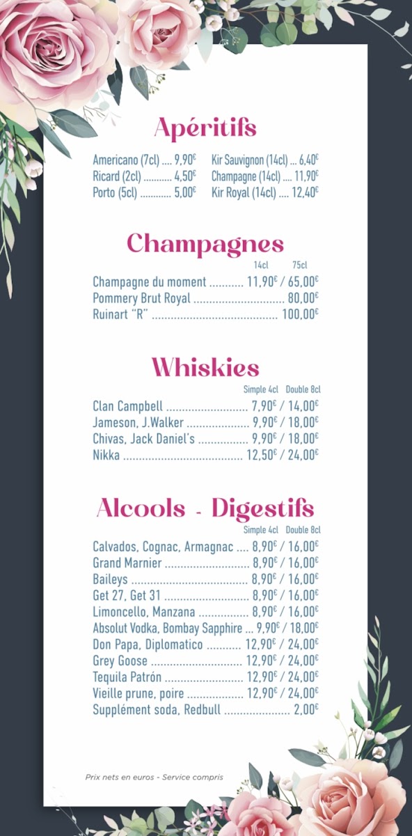 Menu Marie Rose-3