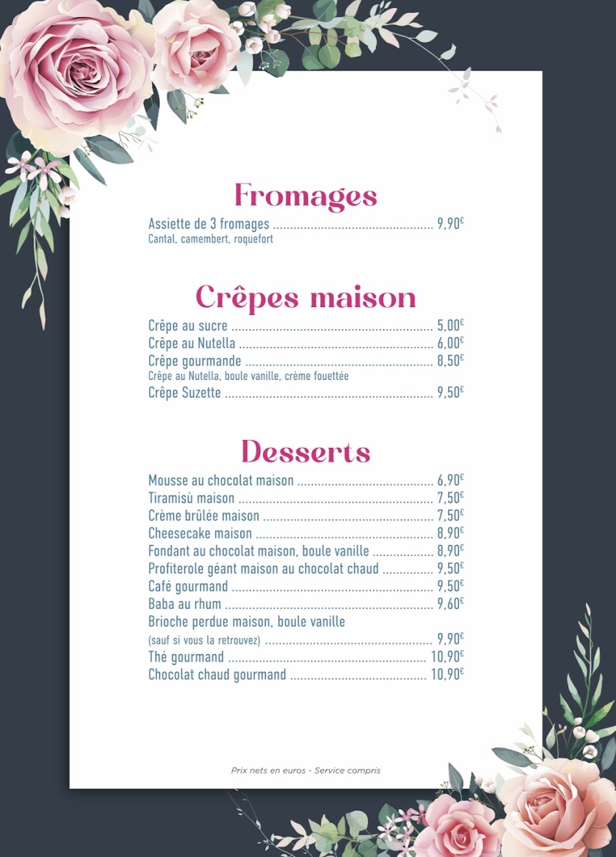 Menu Marie Rose-4