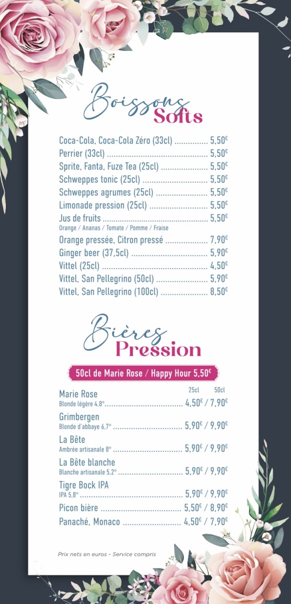 Menu Marie Rose-8