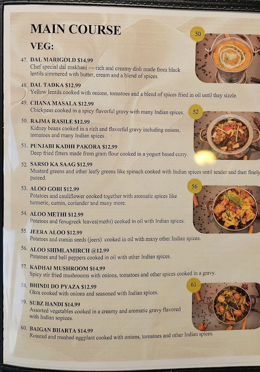 Menu Marigold Indian Cuisine-8